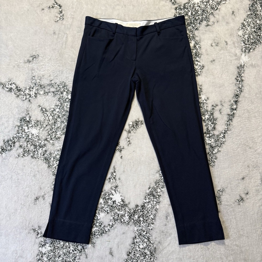 Circolo 1901 Pants Mens Size 44 Navy Blue Cotton Blend Trousers Stretch Casual‎